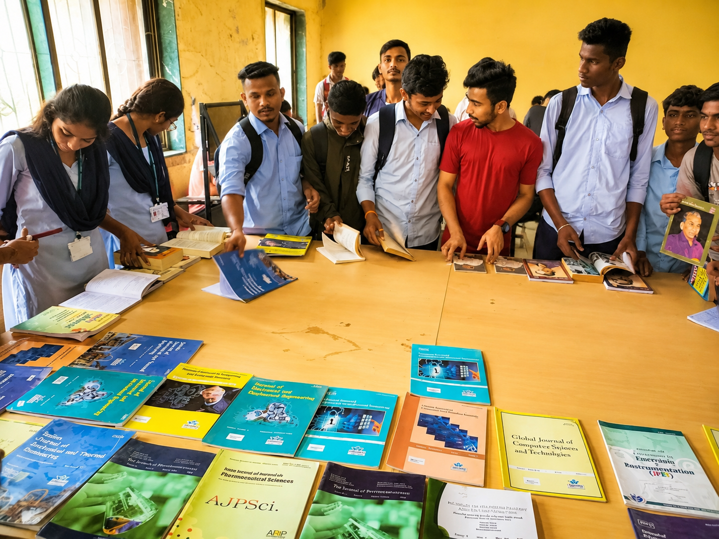 Book exhibition at GPV Central Library