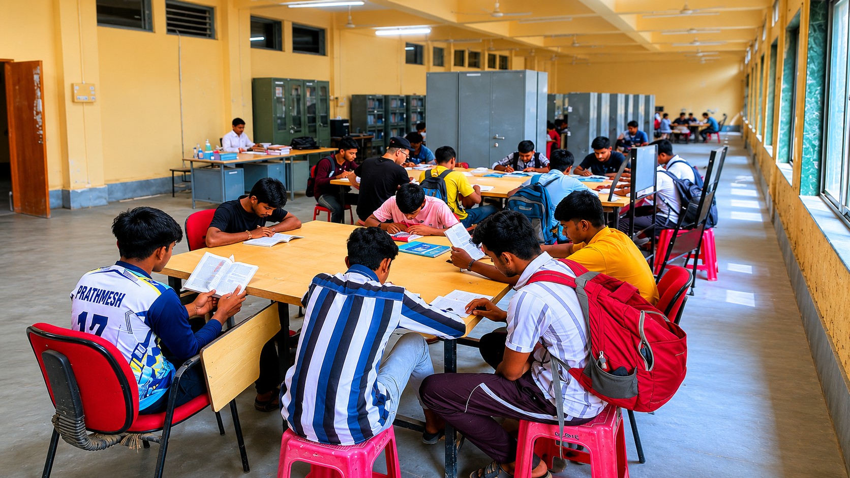 Students reading in GPV Central Library