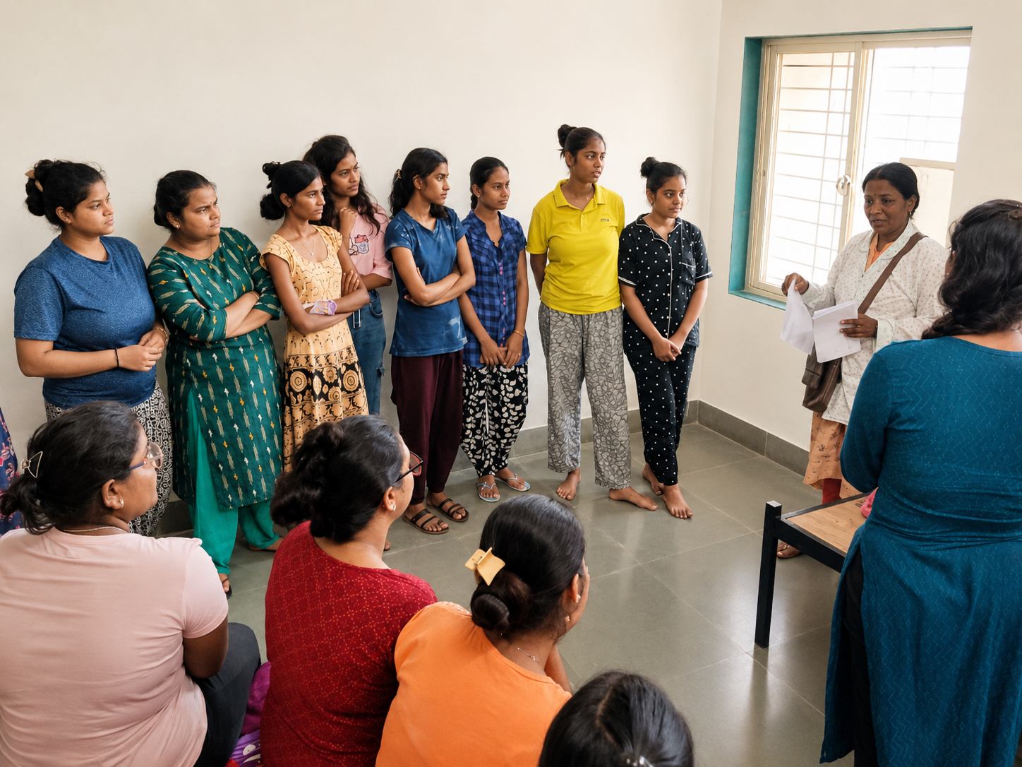 Medical support session at Girls Hostel